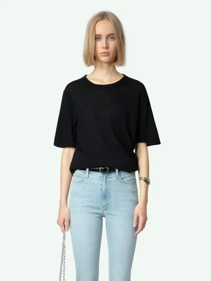 Women Zadig and Voltaire Pants and Shorts Tina Cropped Skinny Jeans Light Wash