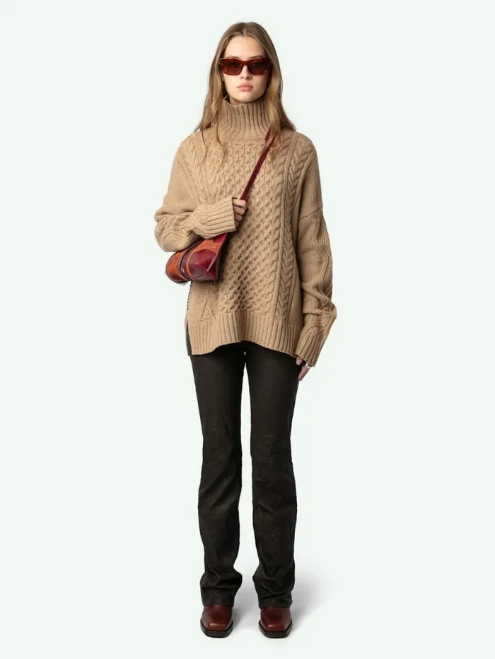 Women Zadig and Voltaire Sweaters and Cardigans Alma Sweater Squirrel