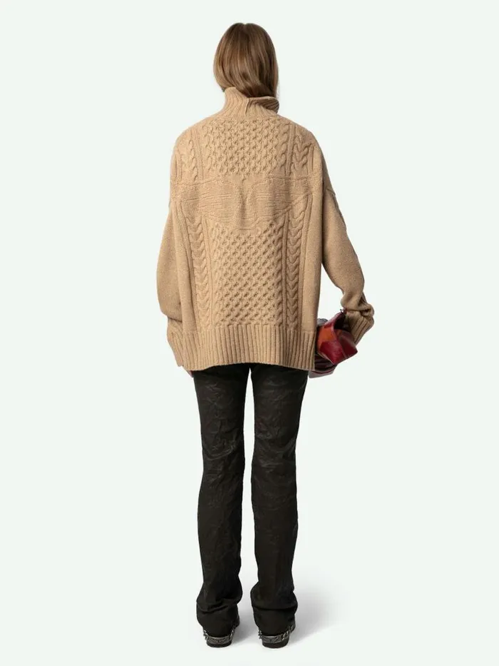 Women Zadig and Voltaire Sweaters and Cardigans Alma Sweater Squirrel Women Zadig and Voltaire Sweaters and Cardigans Alma Sweater Squirrel