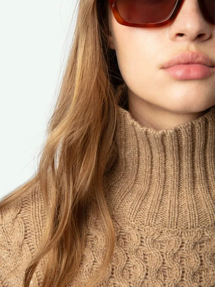 Women Zadig and Voltaire Sweaters and Cardigans Alma Sweater Squirrel Women Zadig and Voltaire Sweaters and Cardigans Alma Sweater Squirrel