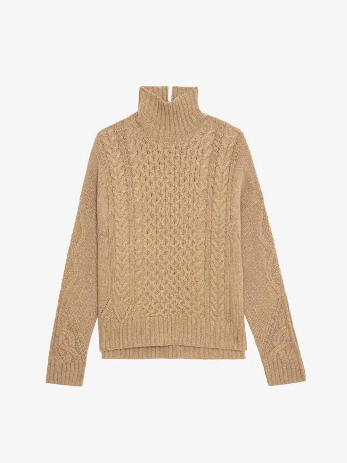 Women Zadig and Voltaire Sweaters and Cardigans Alma Sweater Squirrel Women Zadig and Voltaire Sweaters and Cardigans Alma Sweater Squirrel
