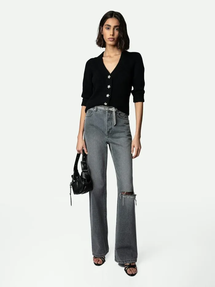 Women Zadig and Voltaire Sweaters and Cardigans Betsy Cashmere Cardigan Black
