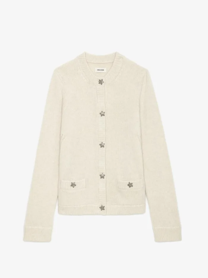 Women Zadig and Voltaire Sweaters and Cardigans Marcya Cashmere Cardigan Ecru