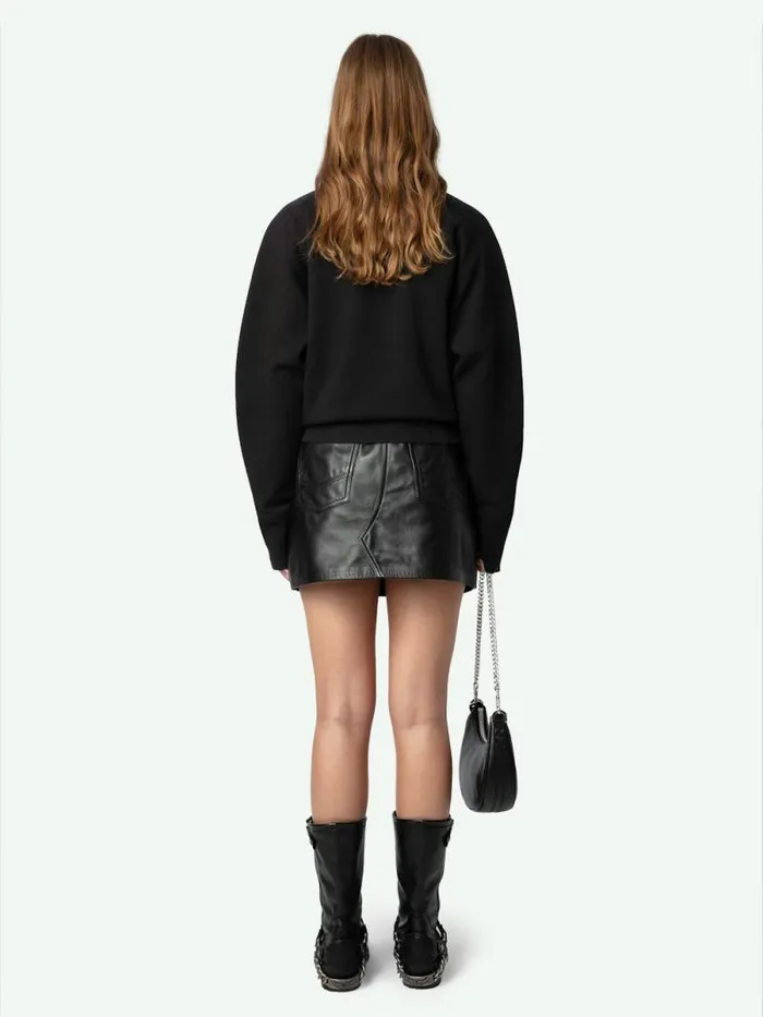 Women Zadig and Voltaire Sweatshirts and Hoodies Arvene Diamant Sweatshirt Gris Chine Clair Women Zadig and Voltaire Sweatshirts and Hoodies Arvene Diamant Sweatshirt Gris Chine Clair