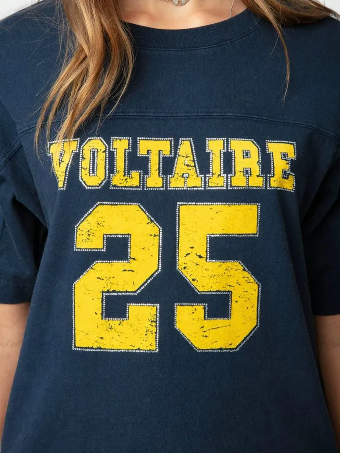 Women Zadig and Voltaire TShirts Bow Voltaire Tshirt Denim