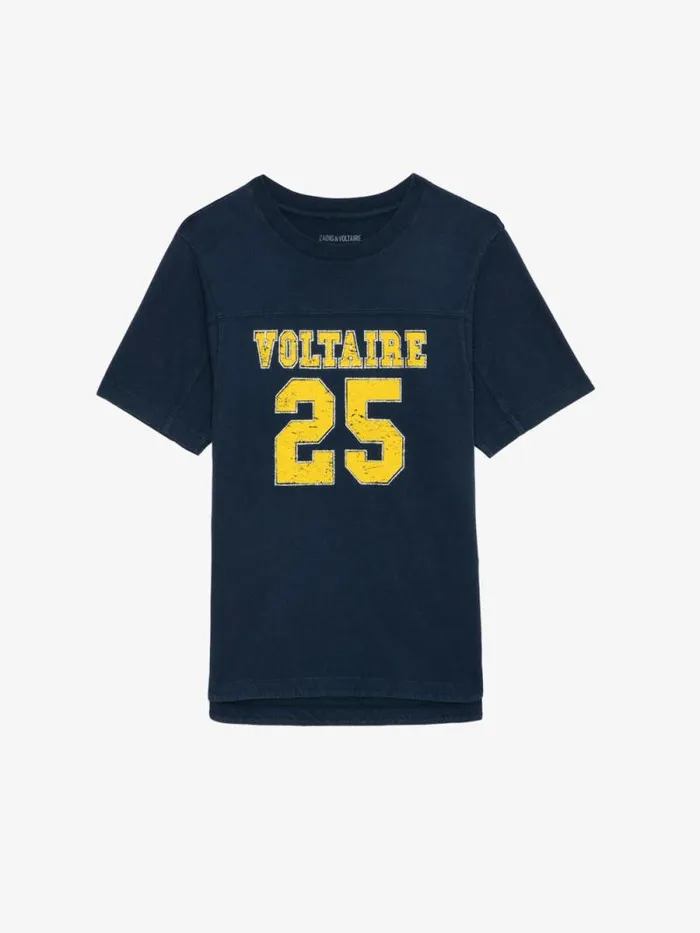 Women Zadig and Voltaire TShirts Bow Voltaire Tshirt Denim