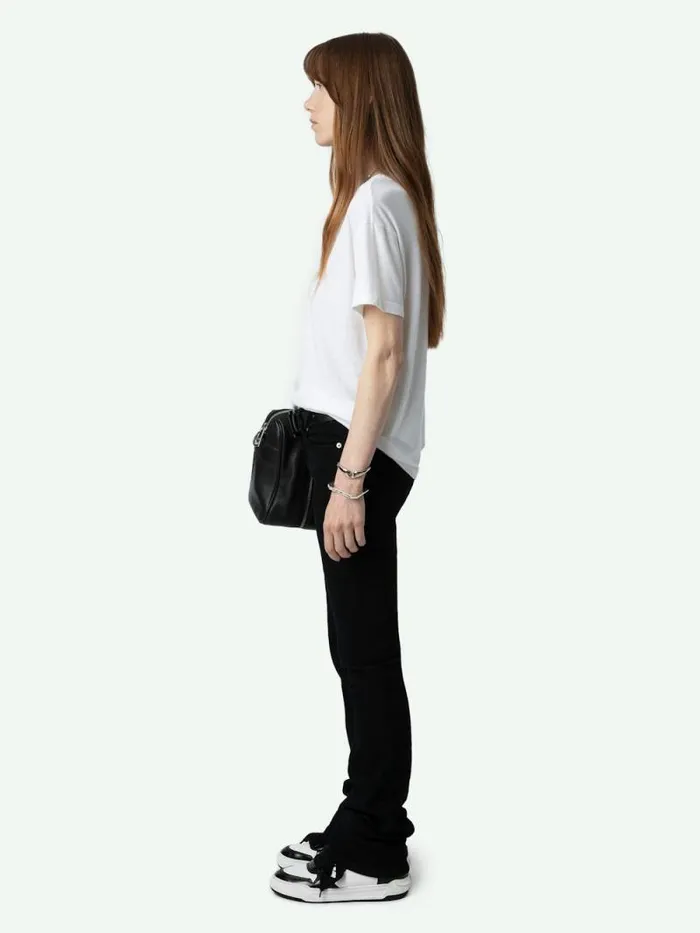 Women Zadig and Voltaire TShirts Marta Diamante Wings Tshirt White Women Zadig and Voltaire TShirts Marta Diamante Wings Tshirt White