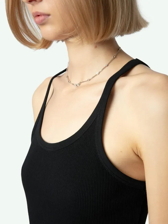 Women Zadig and Voltaire Tops and Shirts Alba Tank Top Black Women Zadig and Voltaire Tops and Shirts Alba Tank Top Black