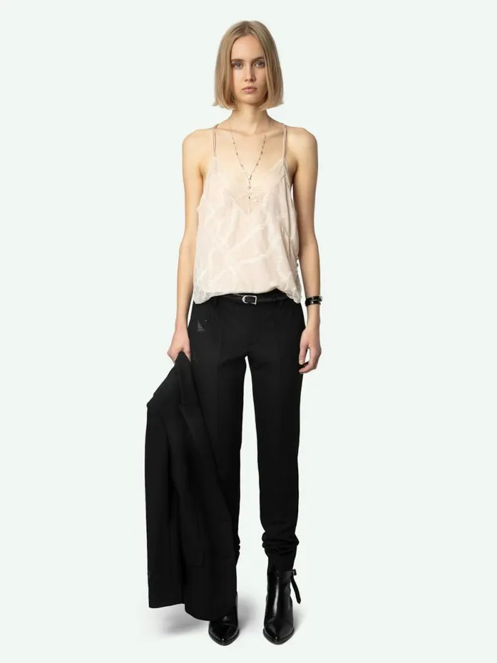 Women Zadig and Voltaire Tops and Shirts Cabri Silk Camisole Sweet