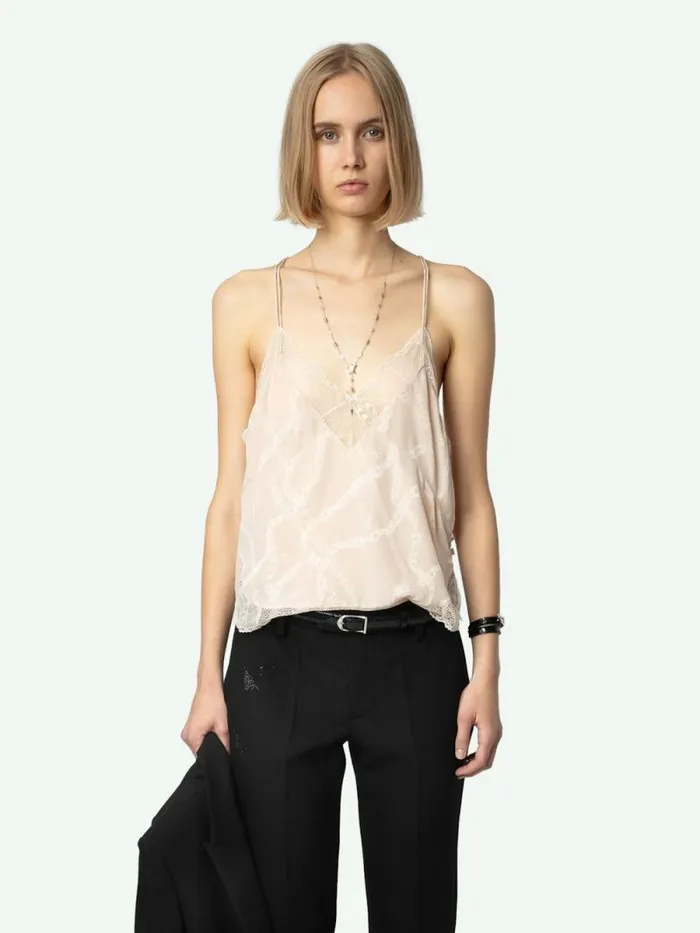 Women Zadig and Voltaire Tops and Shirts Cabri Silk Camisole Sweet Women Zadig and Voltaire Tops and Shirts Cabri Silk Camisole Sweet