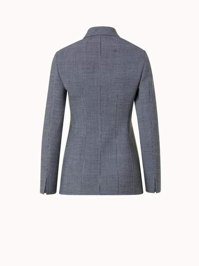 Wool DoubleFace Jacket Blackecru Women Akris Jackets
