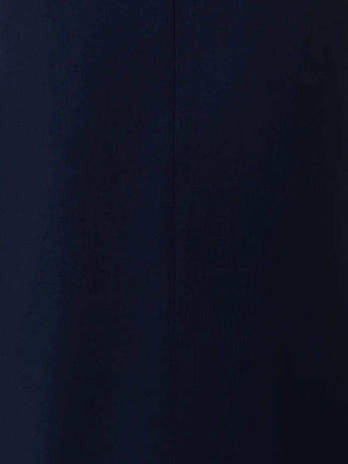 Wool DoubleFace Wrap Effect Pencil Skirt Navy Women Akris Skirts