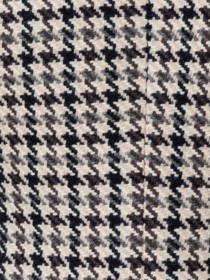 Wool Short Jacket With Houndstooth Pattern Greigeblack Women Akris Jackets