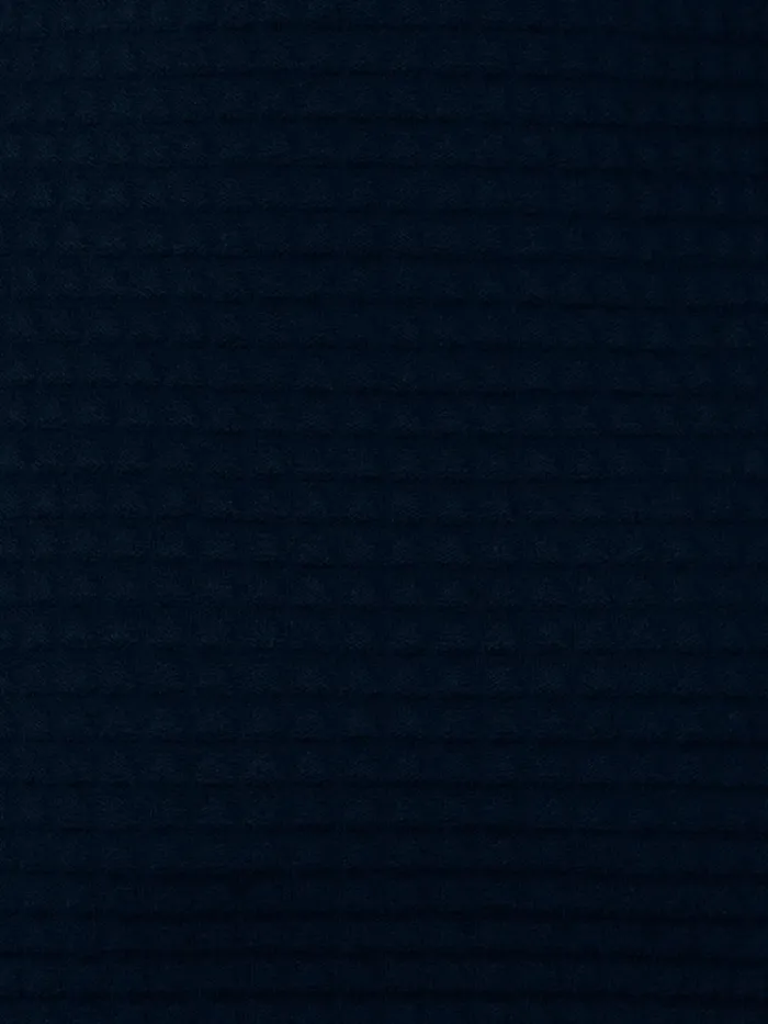 Wool Silk 3D Trapezoid Jacquard Knit Dress Navy Women Akris Knitwear