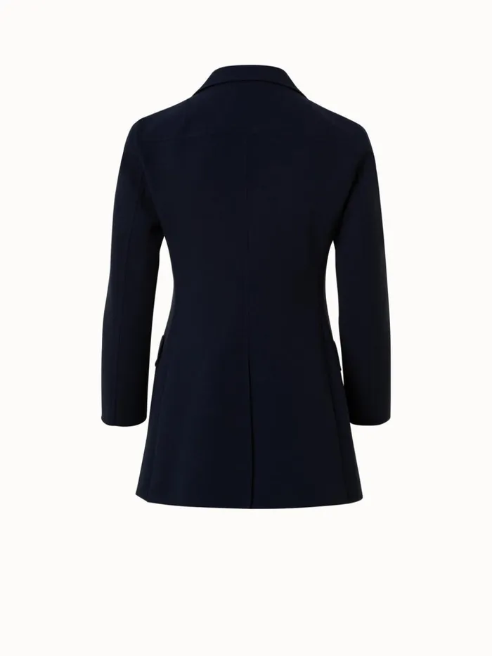 Wool Stretch DoubleFace Jacket Navy Women Akris Jackets