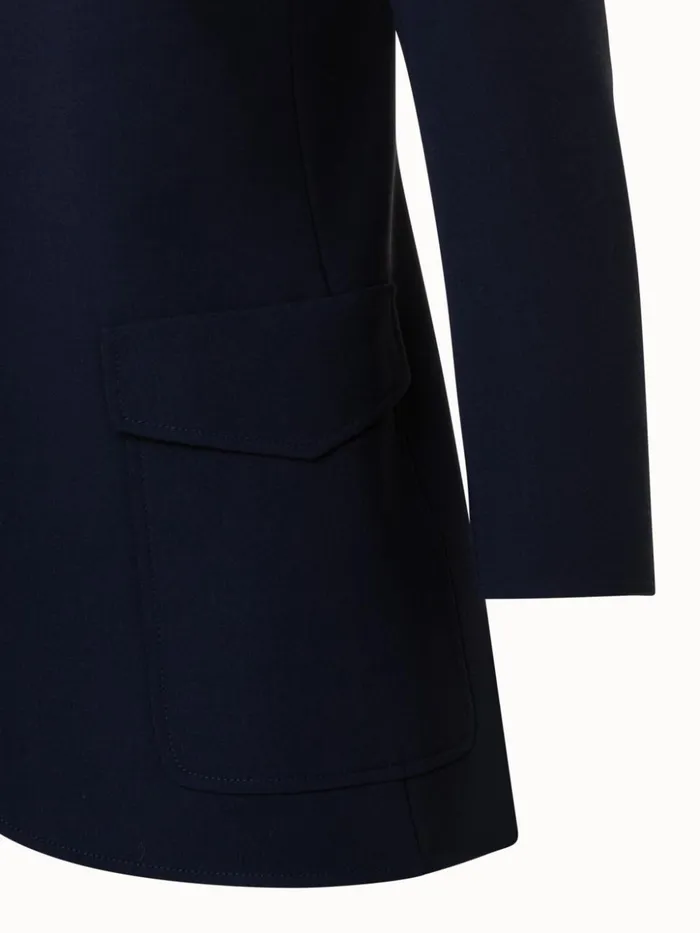 Wool Stretch DoubleFace Jacket Navy Women Akris Jackets