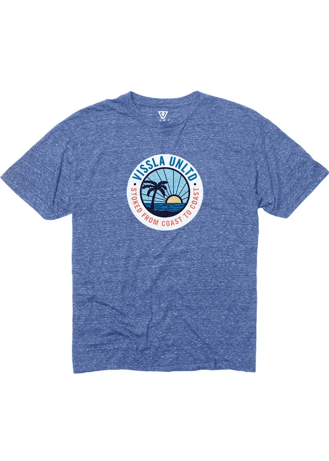 Youth Sundown Kids Snow Tee RYH 8211 Royal Heather Clothing Vissla