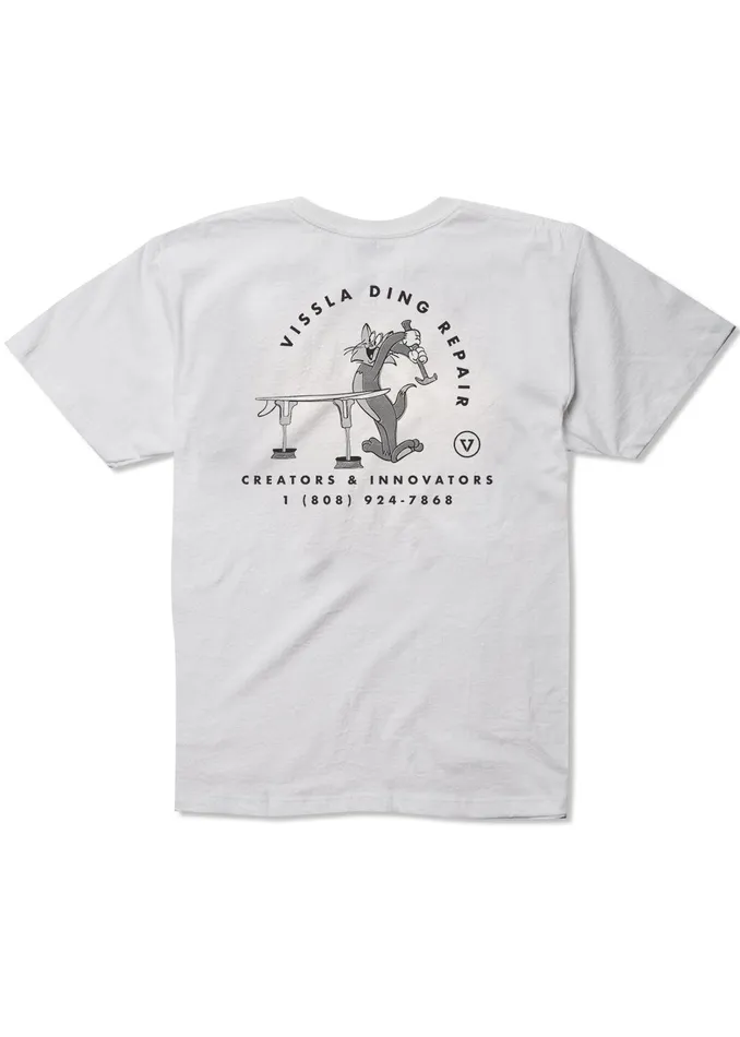Youth Vissla Creators Cat Boys Tee White Clothing